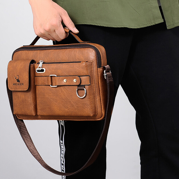 Mens Business Leather Shoulder/Messenger Bag Handbag Outdoor Sport Bag briefcase