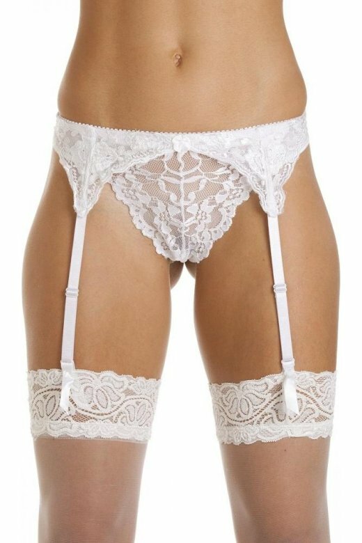 Pretty Lace Suspender Belt White/Red/Black. M/L or L/XL. New/Free Post