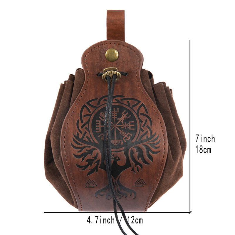 Men New Medieval Cosplay Pouch Bag Retro Knight Viking Hangable Belt Coin Purse