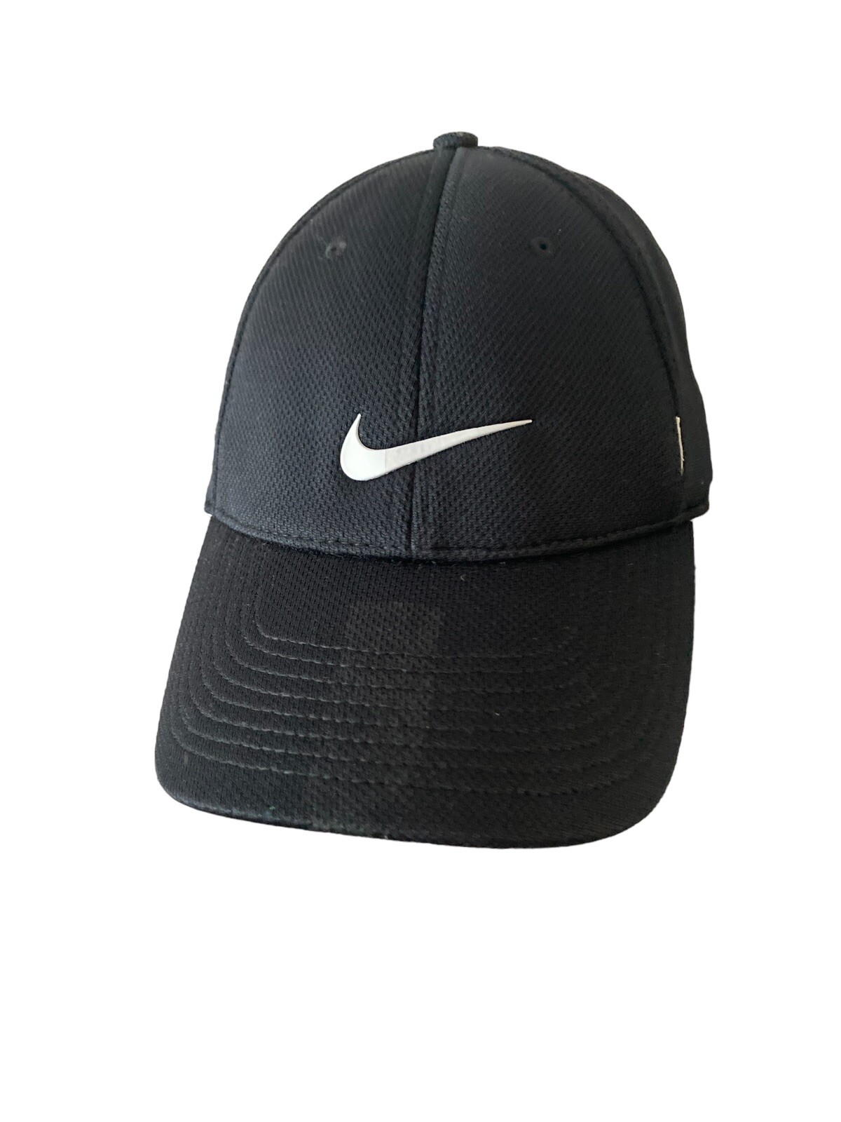 Nike Hat cap Strap Back Dri-Fit Legacy91 Black White Swoosh One Size Adjustable
