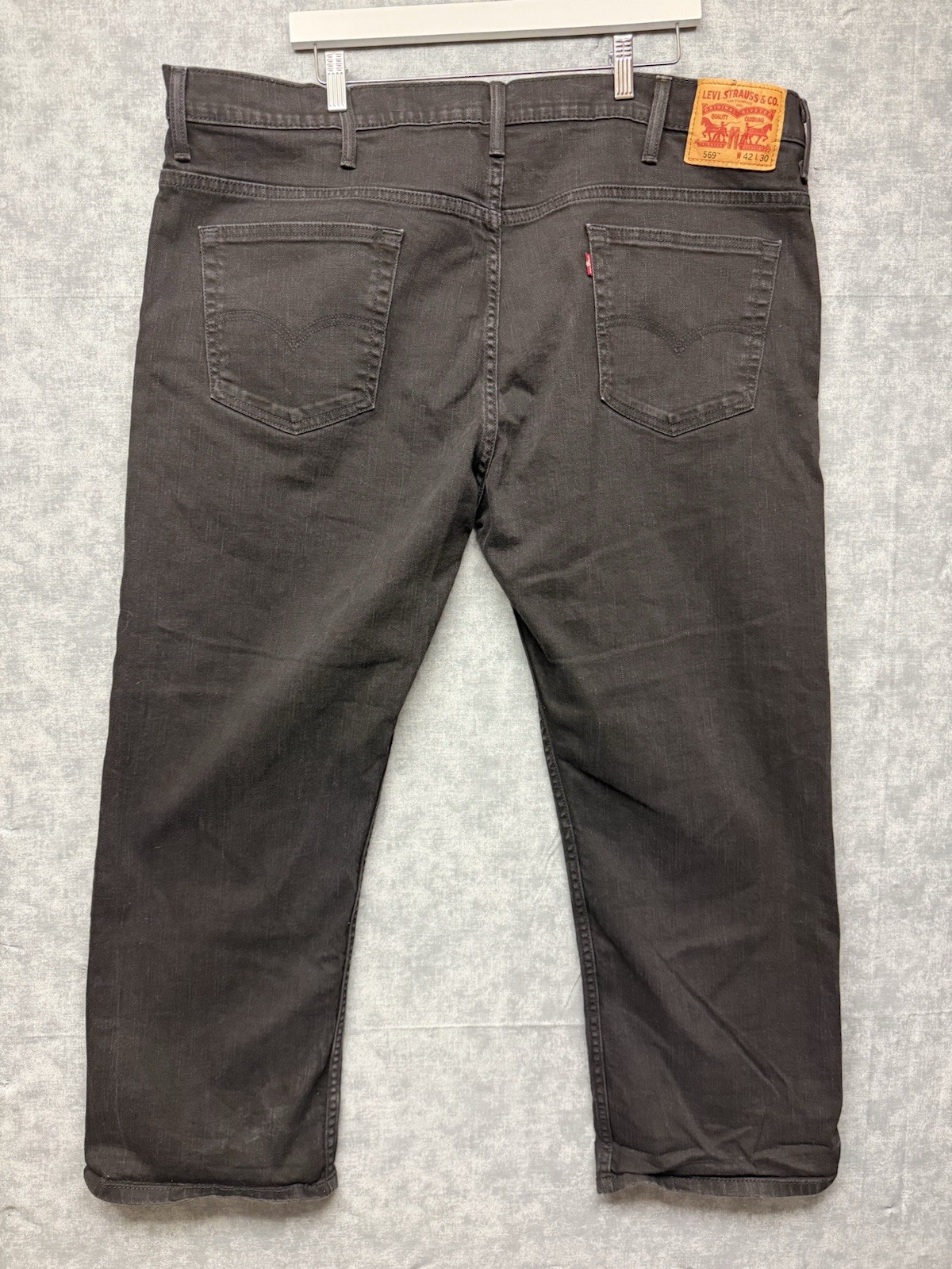 Levi’s 569 Loose Straight Black Jeans Men’s 42×30 Denim Red Tab 42 x 30