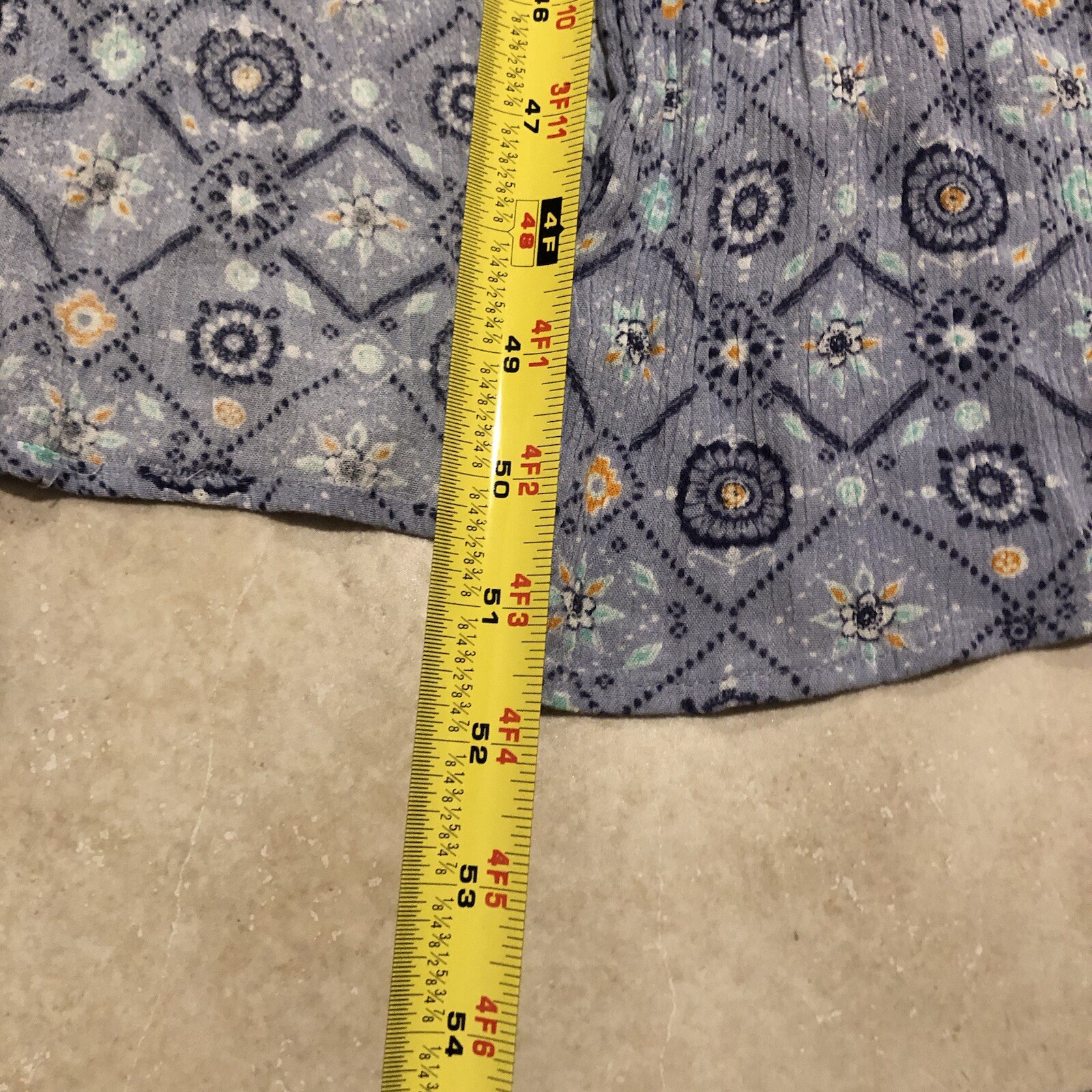 Mudd Blue Floral Maxi Dress Size Large Adj Straps Flounce Front Gauz Fabric Boho