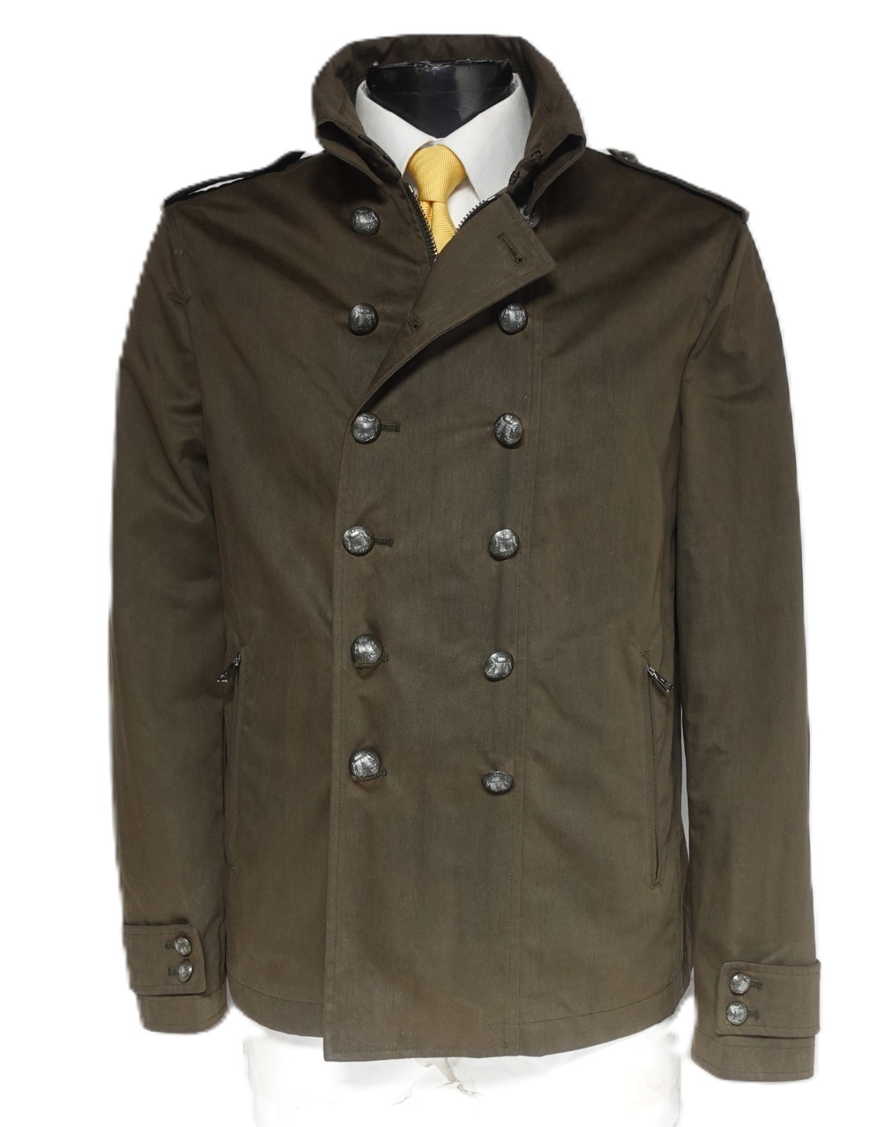 John Varvatos Double-Breasted Military Jacket IT 52 US 42