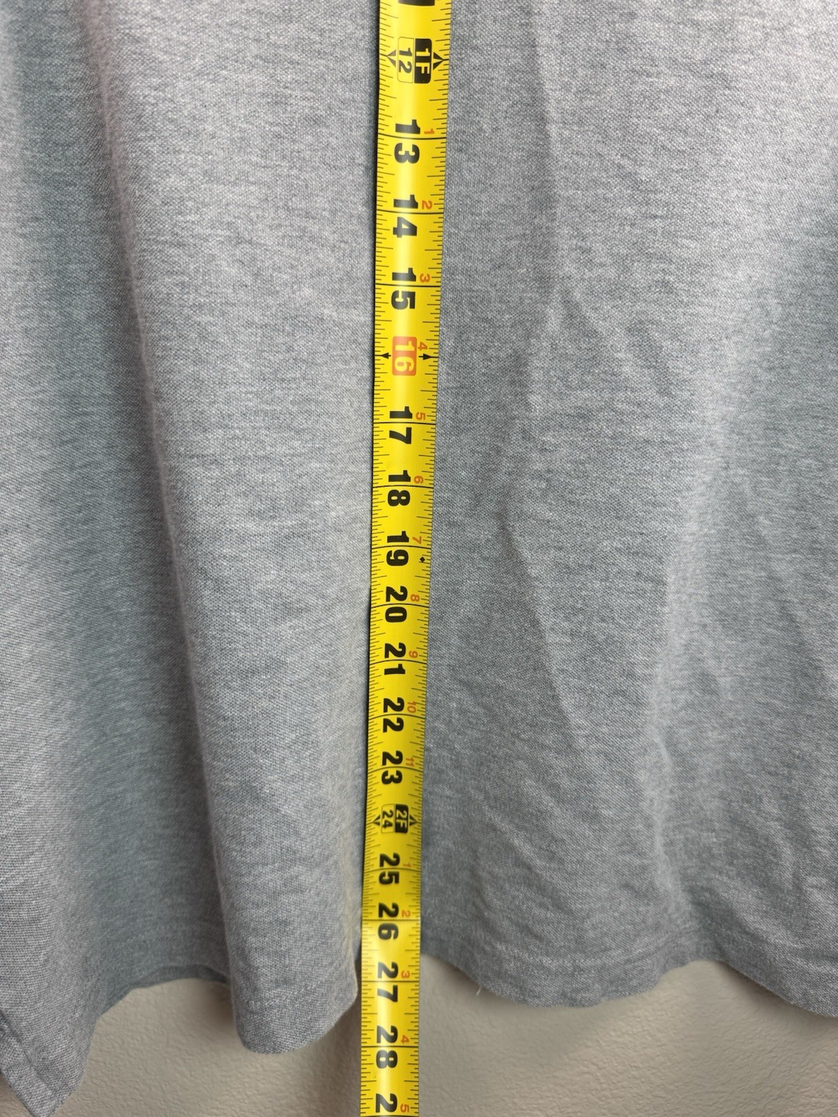 Tommy Hilfiger Custom Fit Gray Short Sleeve Solid Polo Shirt L/G Logo