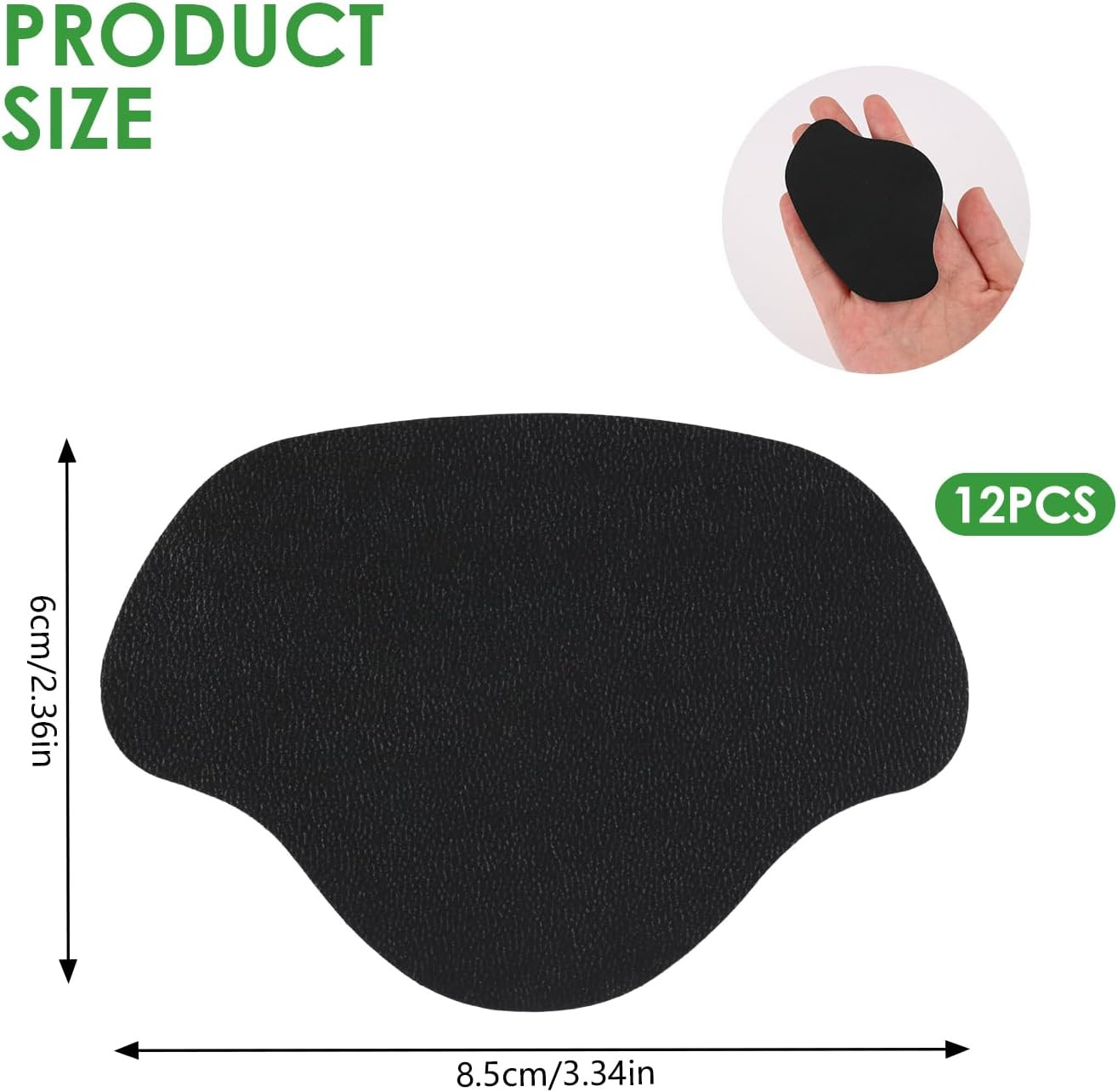 12 Pcs Shoe Heel Repair Patches, Self-Adhesive inside Shoe Hole Patch Kit for Sn