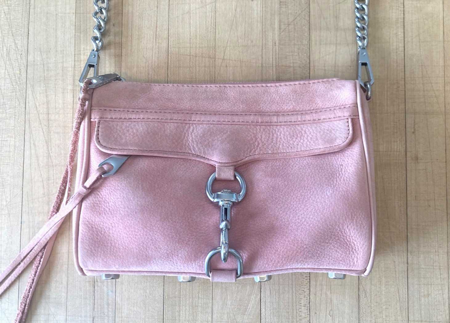 Rebecca Minkoff mini MAC Crossbody Pink Suede
