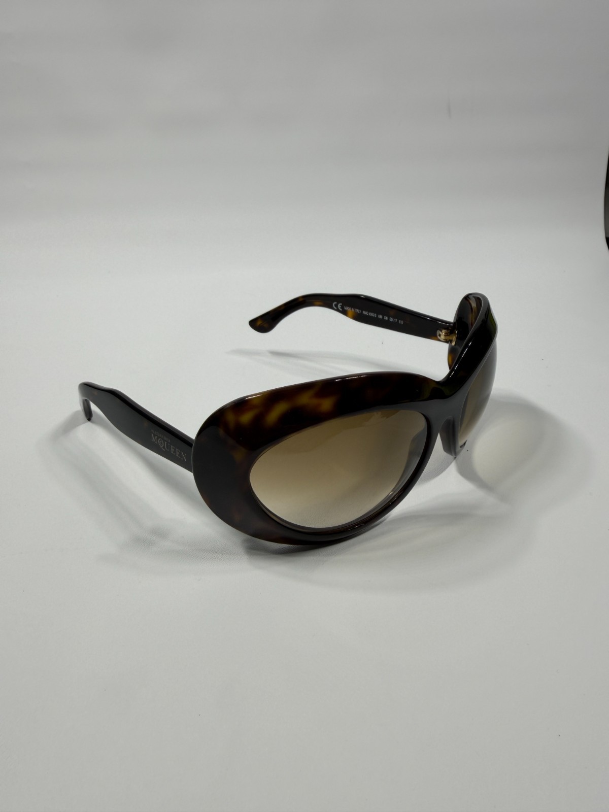 Alexander McQueen AMQ 4082/S Oversized Tortoise Brown Gradient Sunglasses Women