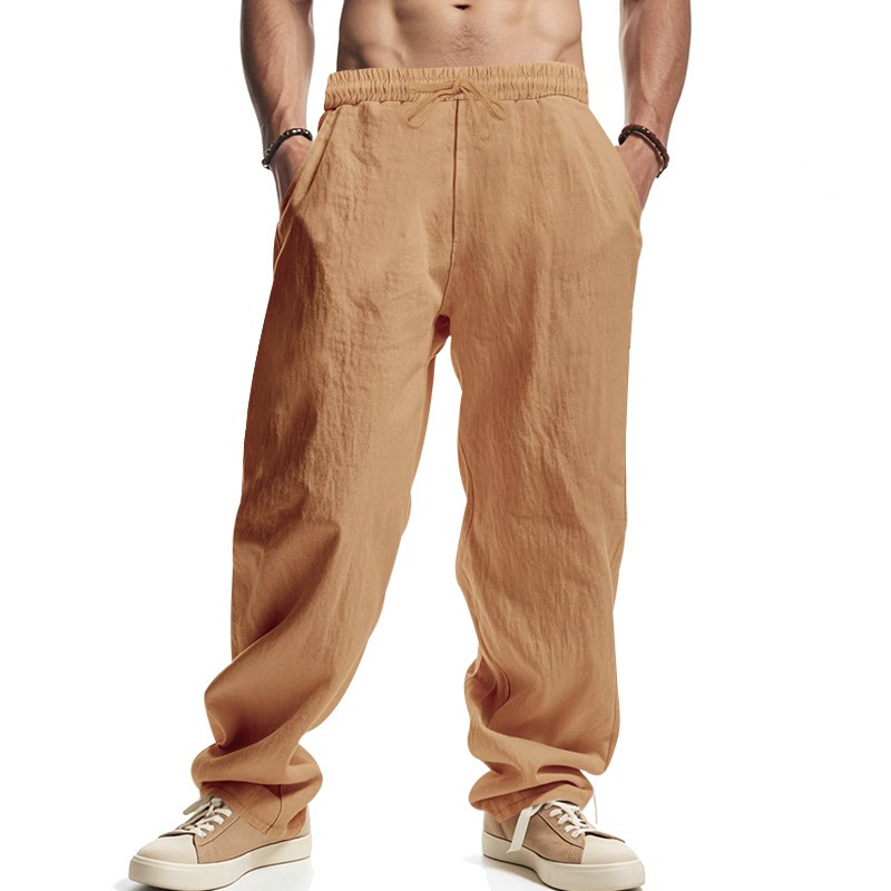 Summer Thin Solid Color Loose Casual Long Pants