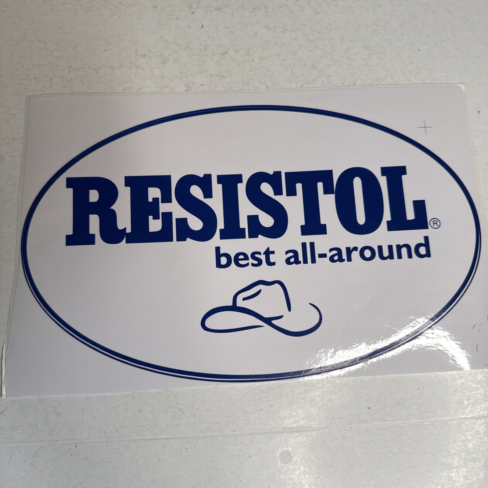 Resistol Cowboy Hat Sticker Decal Very Large 11″ X 6-1/2 Approx Oval