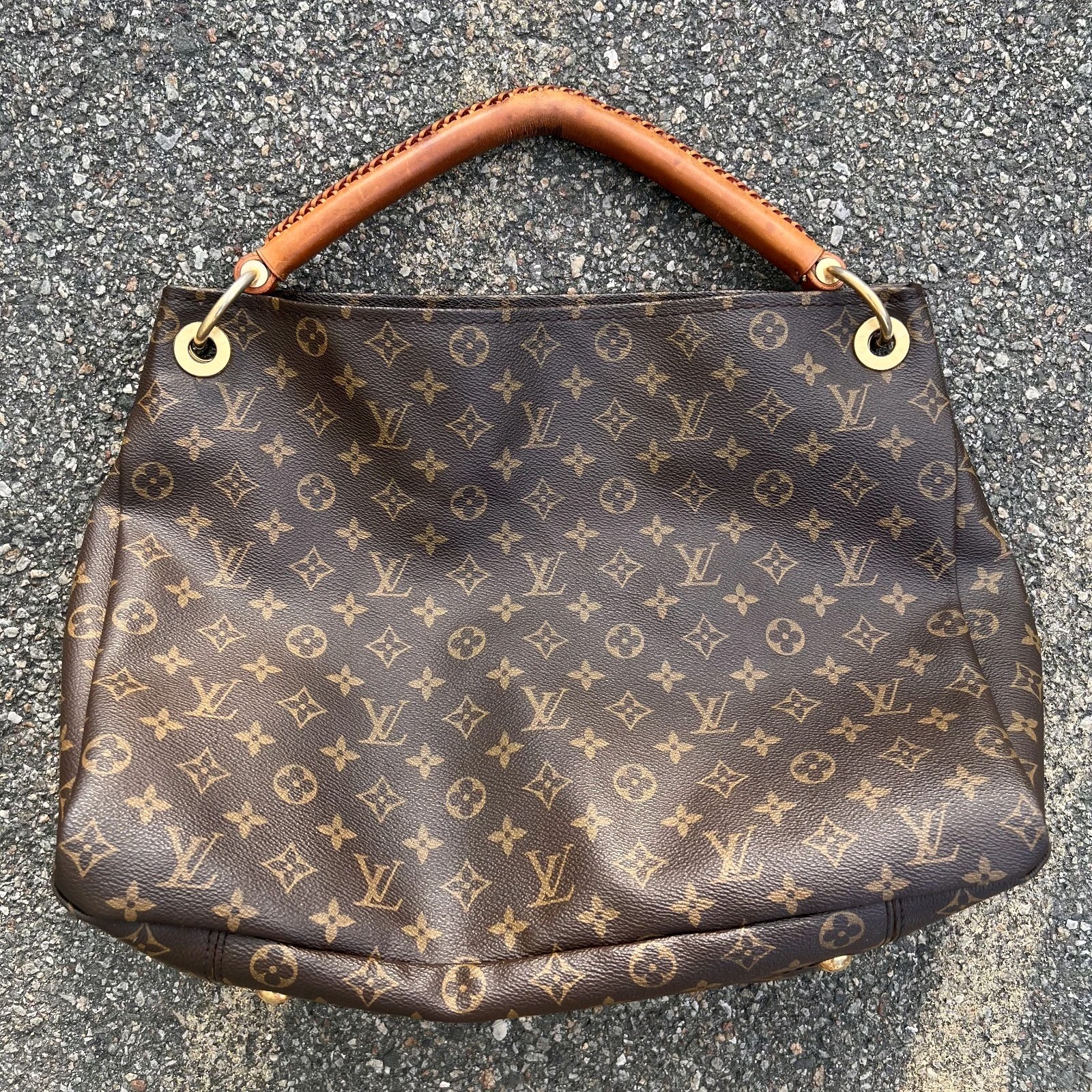 Louis Vuitton LV Hand Bag M40249 Artsy MM Brown Monogram Y2K Logomania Boho Chic