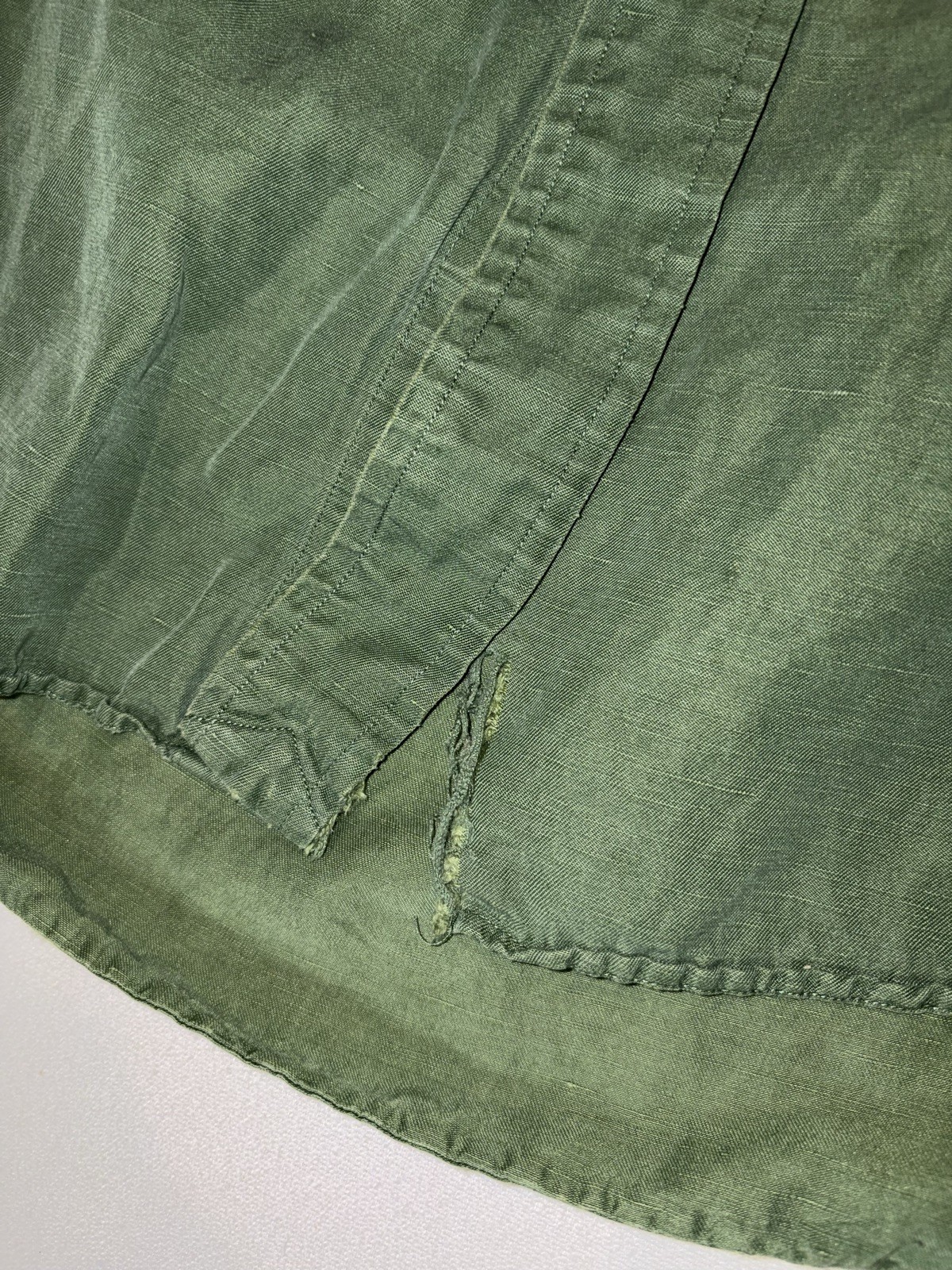 Vintage Polo Ralph Lauren Blake Silk Linen Sage Green Button Down Men’s Large