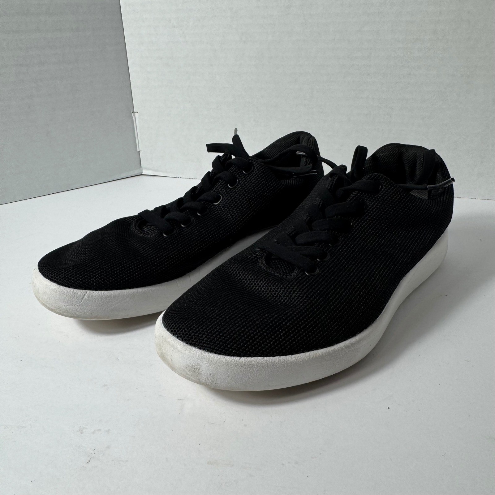 Atoms Model 000 Black White Mesh Low Top Sneakers Womens 8.25 Mens 6.75
