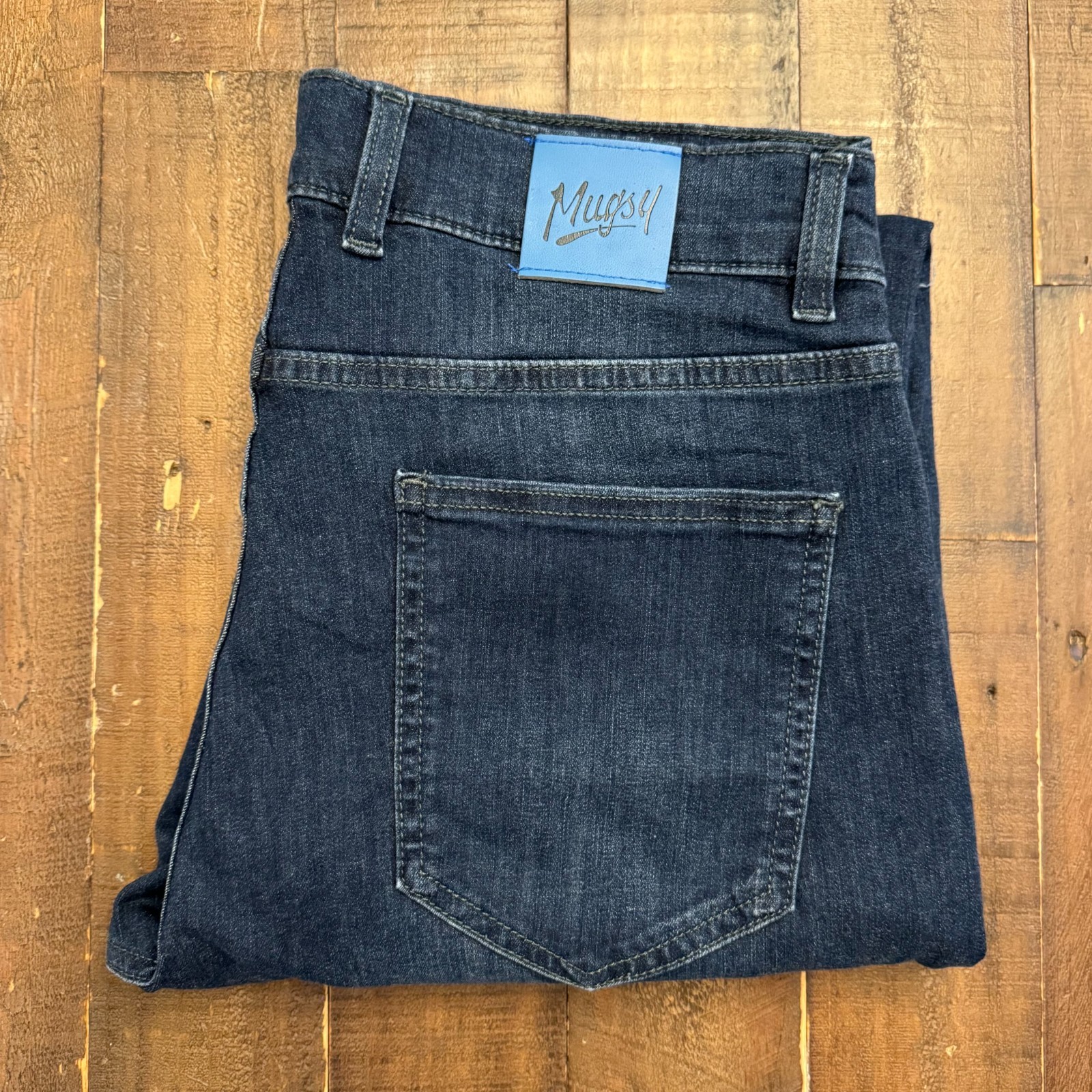 Mugsy Fultons Slim Tapered Denim Jeans Men’s W32xL32 Dark Stretch READ