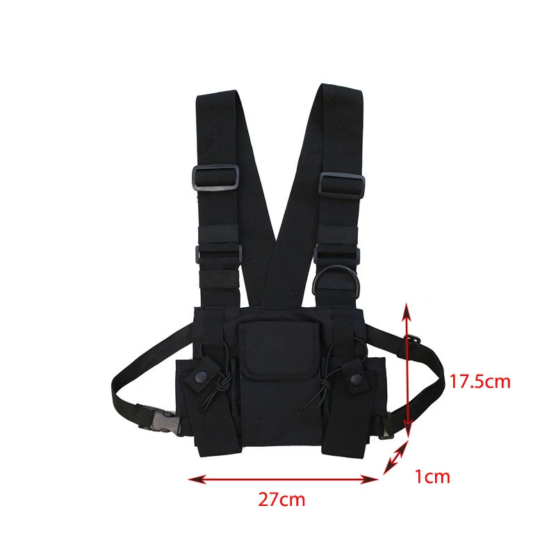 Hip-hop Streetwear Chest Rig Bag Motorcycle Riding Vest Backpacks Sport Storage