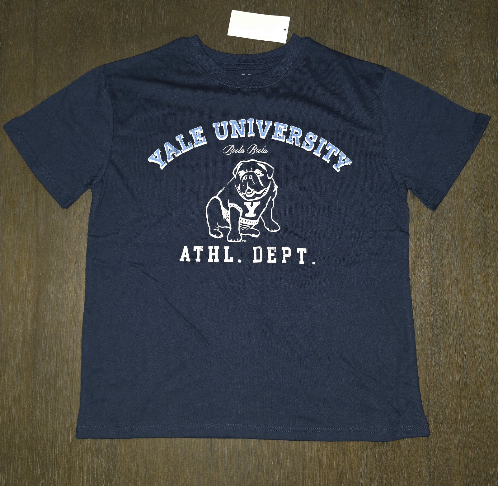 NEW KIDS UNISEX NAVY BLUE YALE UNIVERSITY GRAPHIC TEE T-SHIRT SIZE S 6-7