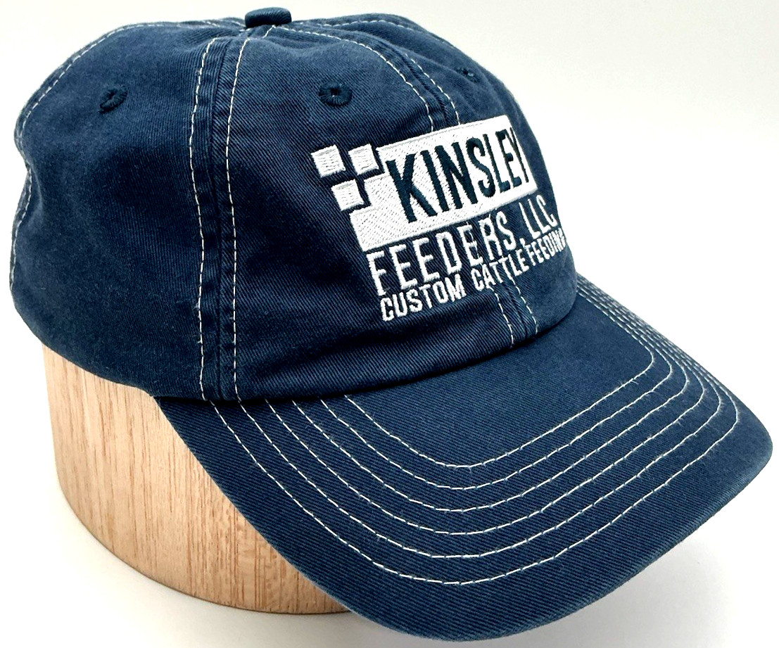 J.F. Beaver Adjustable Strapback Dad Hat Cap Kinsley Feeders Blue Cattle Farming