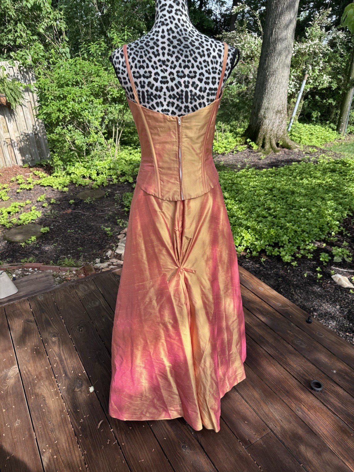 LAZARO Taffeta Soft Gold Marigold Layered Tulle Strapless Costume Party Dress 8