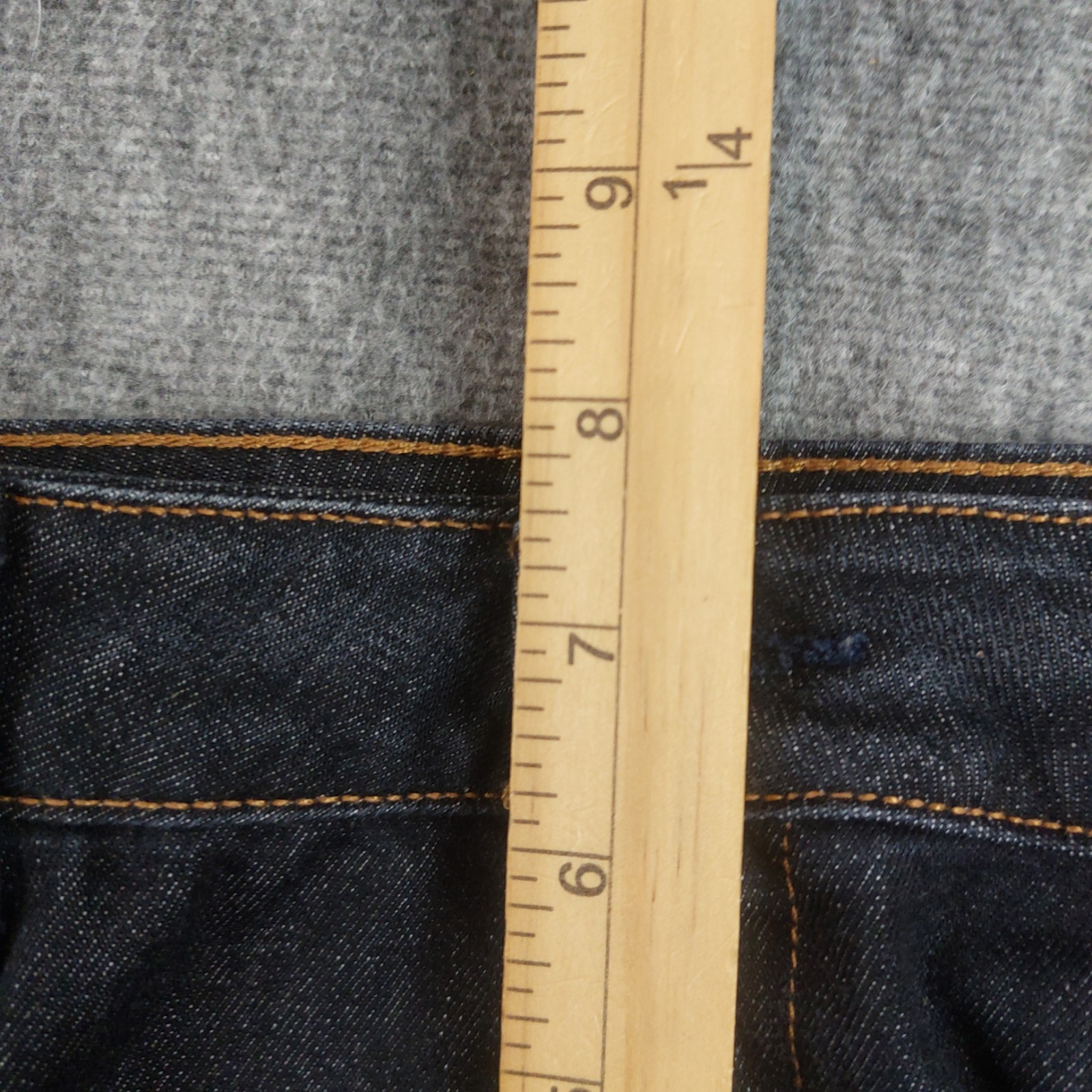 Hudson Women’s 28 (30×34) Carly Flap Straight Jeans Blue Low Rise Stretch Denim