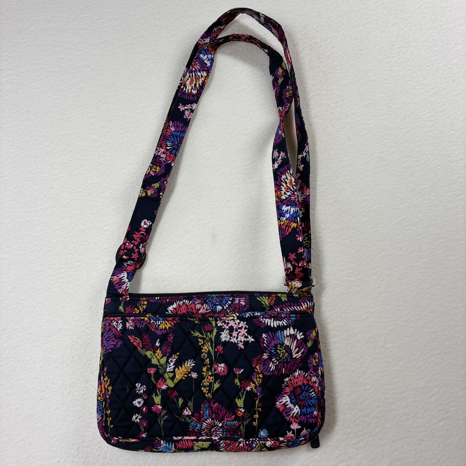 Vera Bradley Little Hipster Crossbody Bag retired Midnight Wildflowers boho