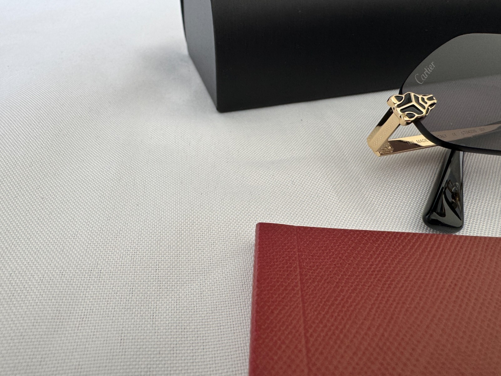 CARTIER Panthere De Cartier Sunglasses CT0433S 001 Gold Grey Lens