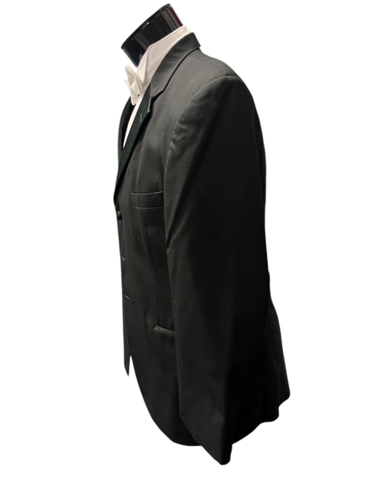 Men’s Black After Six Prado 3 Button Tuxedo Jacket Prom Wedding Formal Gala