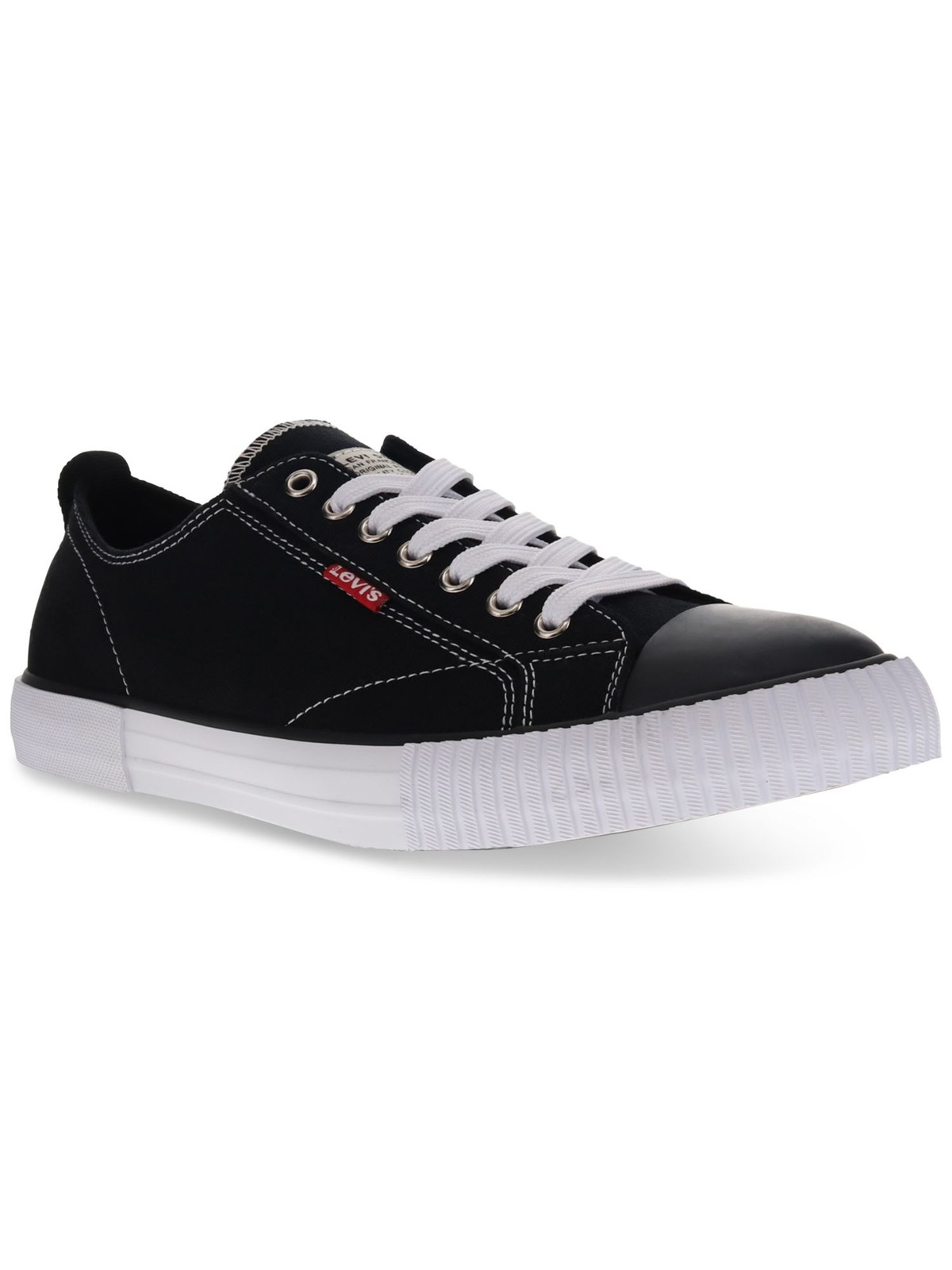 LEVI’S Mens Navy Removable Insole Anikin Round Toe Lace-Up Sneakers Shoes 10