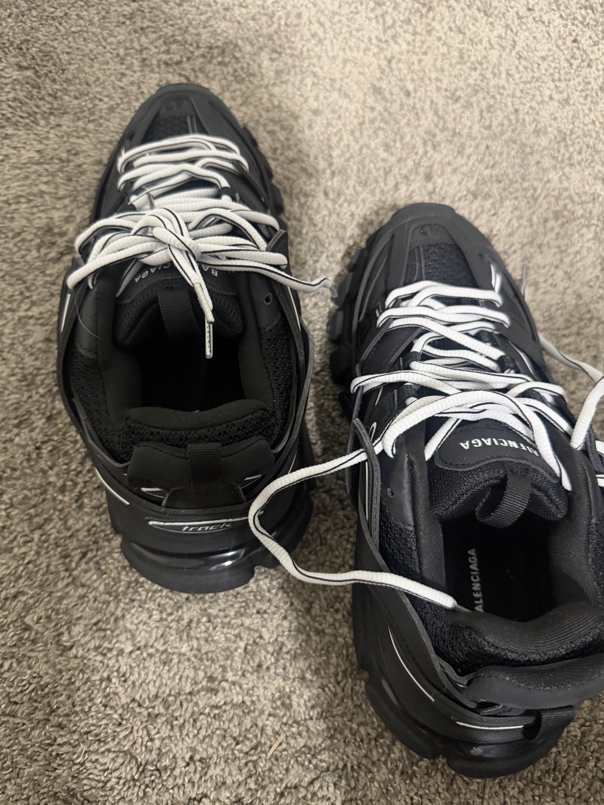 Black and White Balenciaga Tracks Size 42