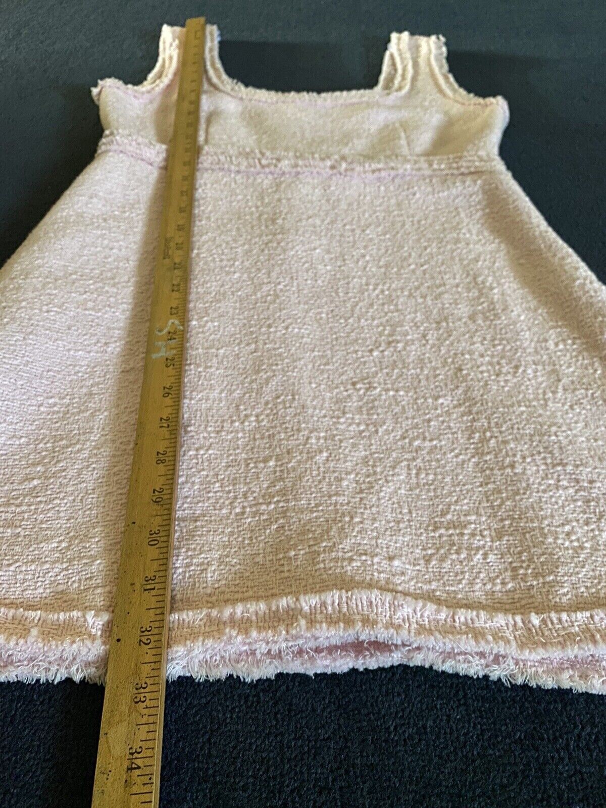 DEFECT Zara Pink Tweed Mini Dress Mod Barbiecore Hepburn Retro Summer Vintage