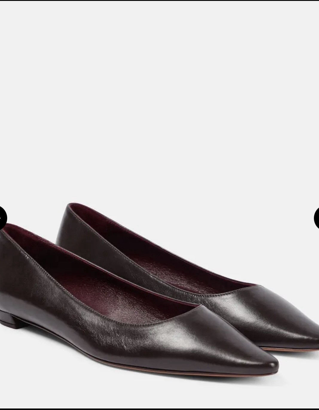 The Row Claudette Leather Ballet Flats