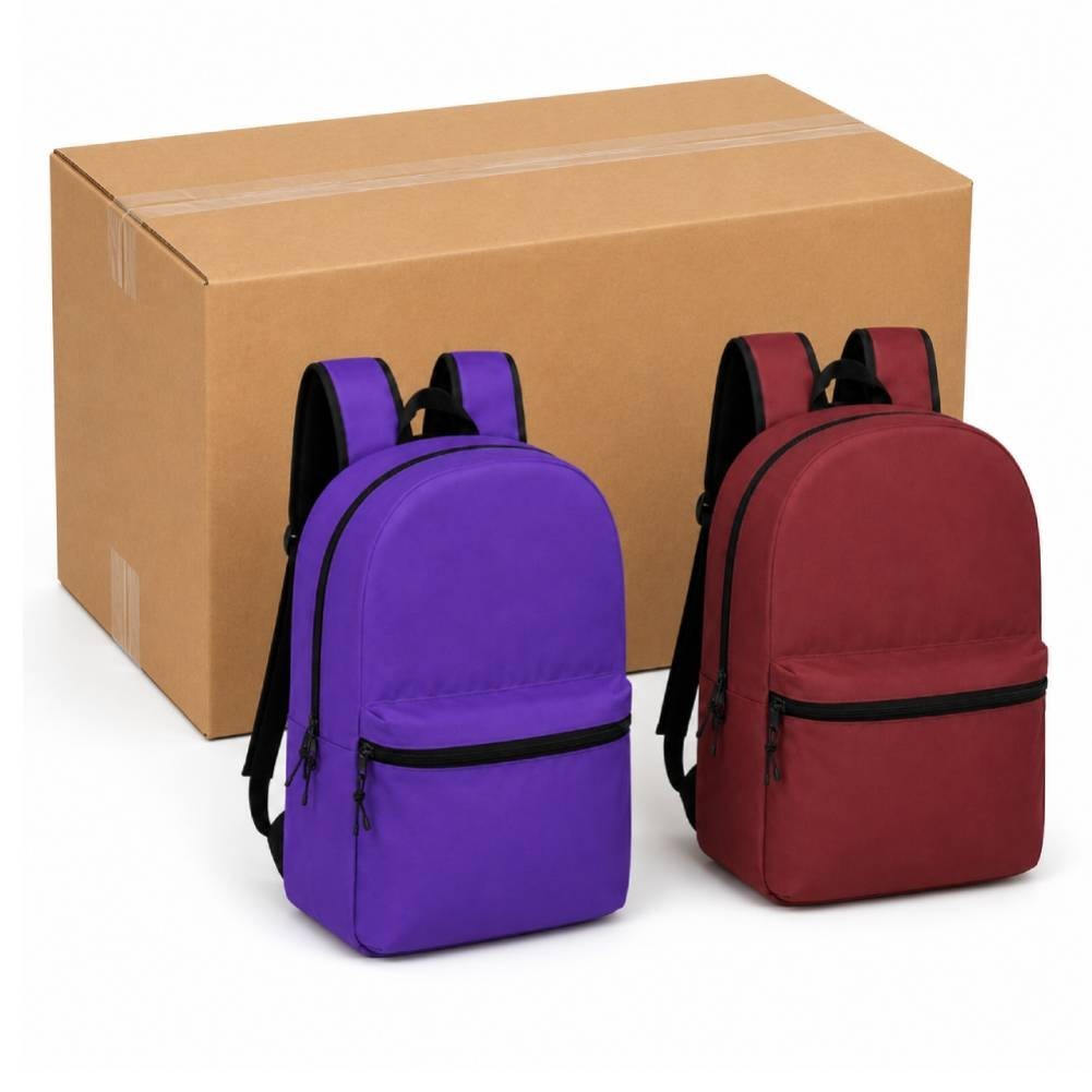 24 Pack Kids Backpacks Bulk 15″ School Bookbags Wholesale Case 8 Assorted Colors