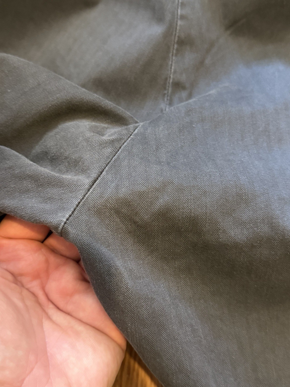 RRL Ralph Lauren Herringbone Twill Field Washed Black 38×32 actually 40×31