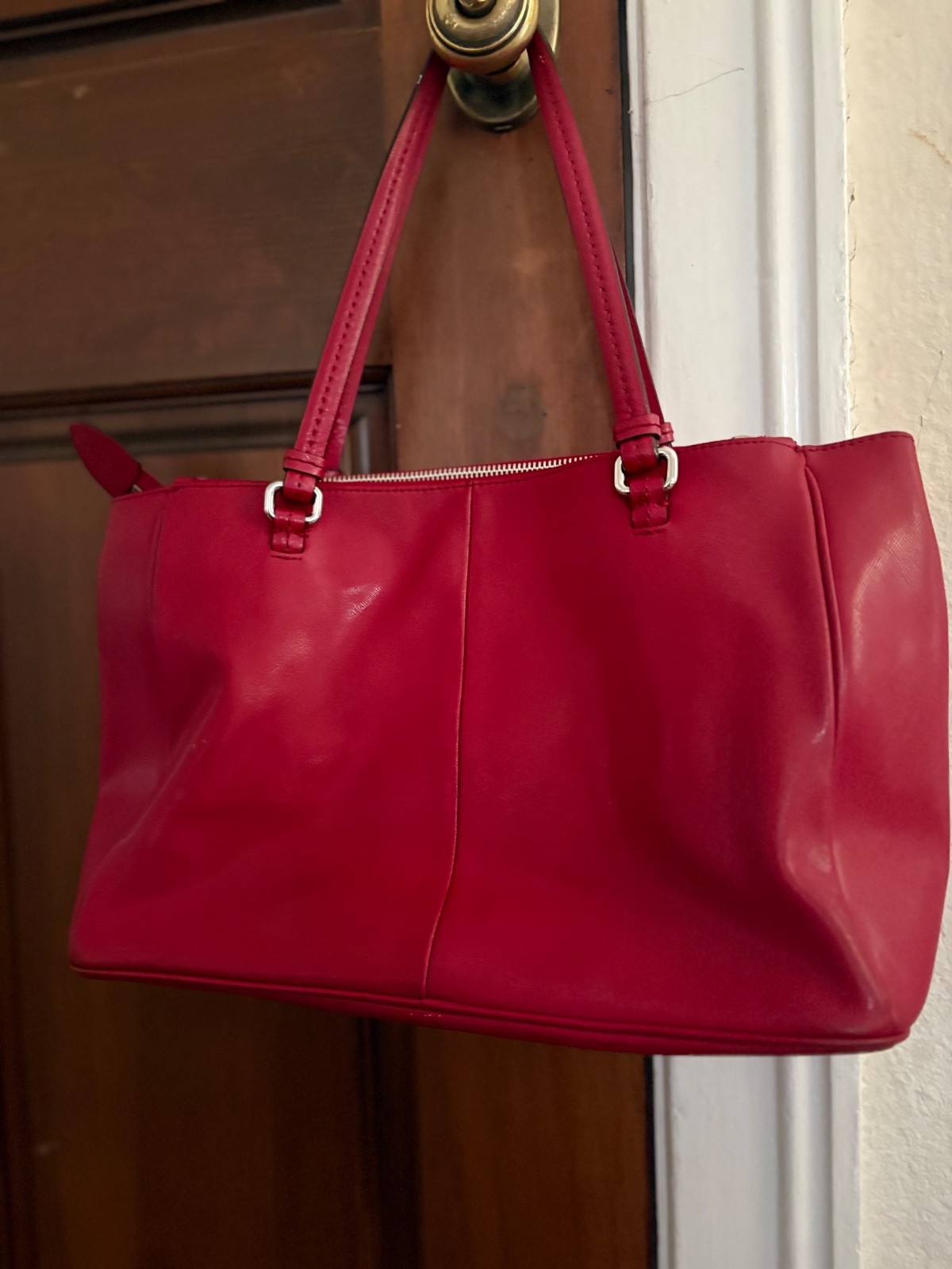 Vintage Coach Peyton Leather Jordan Double zip carryall bag