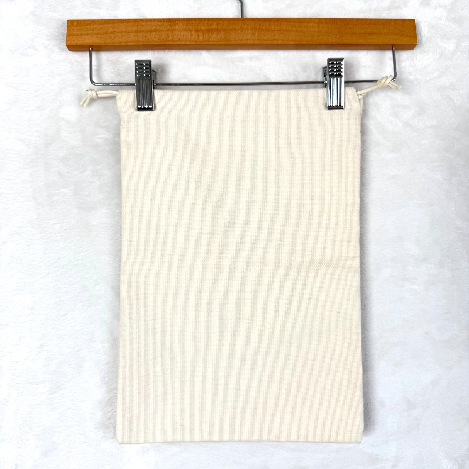Authentic Acne Studio Cotton Dust Bag Cream Drawstring Logo 9.75 in x 14 in.