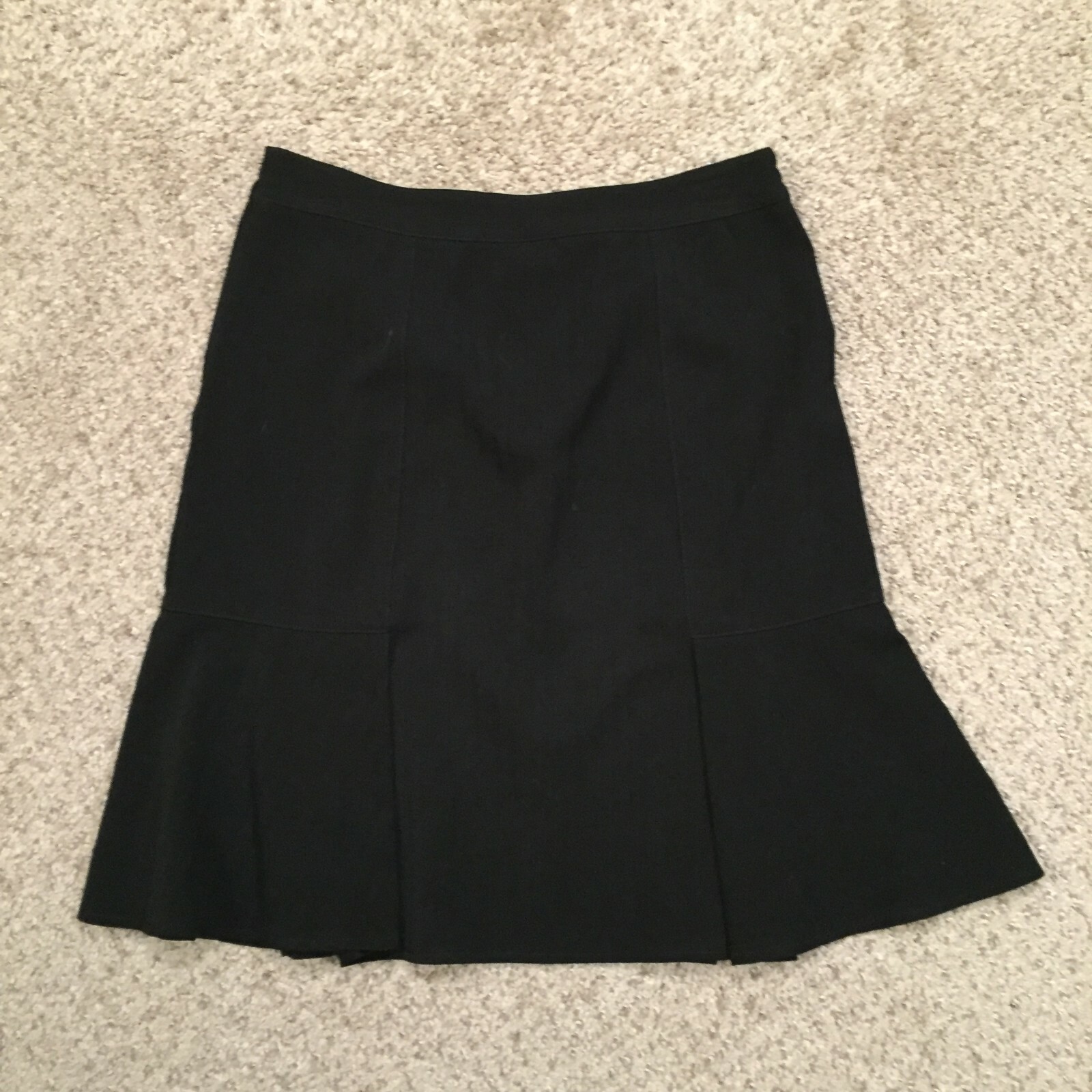 Wrapper Skirt Size 7 Black Knee Length Unlined Made In USA