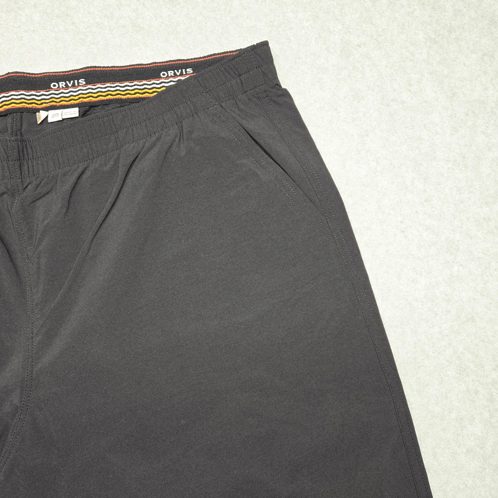 Orvis Jogger Pants Womens 20 Black Elastic Waist Tapered Hiking Fishing Pockets