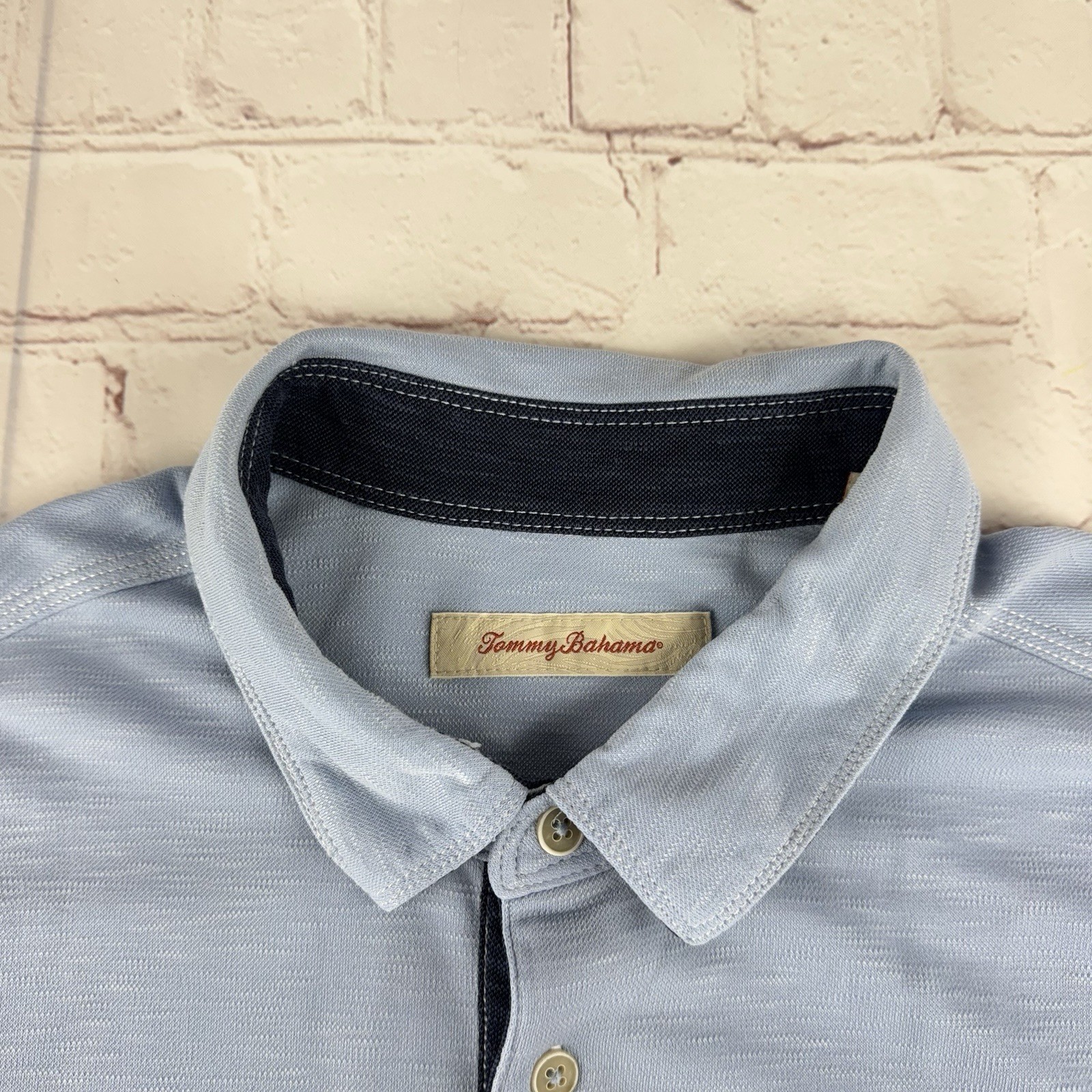 Tommy Bahama Light Blue Modal/Poly Blend Golf Performance Polo Size Men’s XL