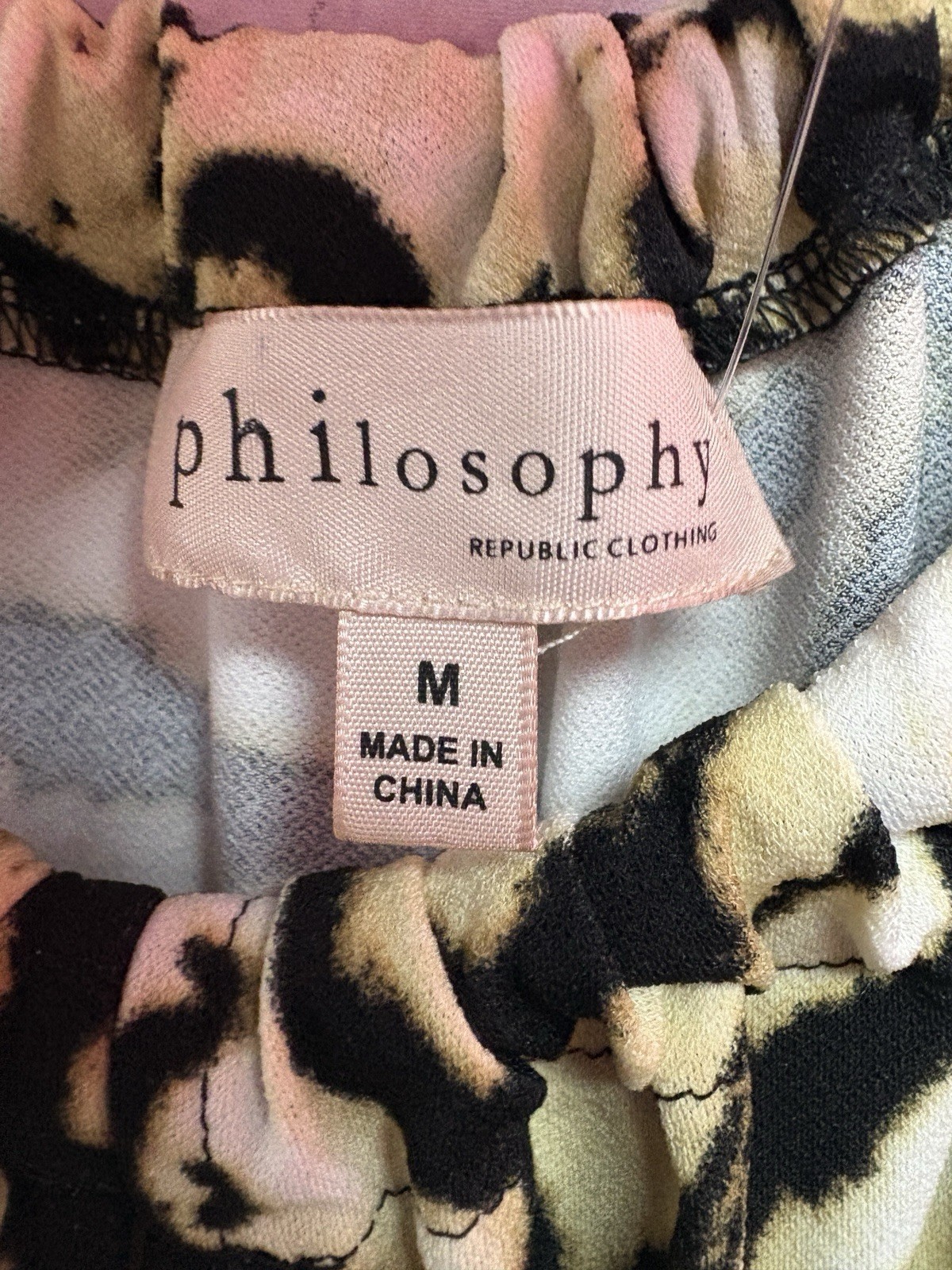 Philosophy Women’s Blouse Leopard Size Medium