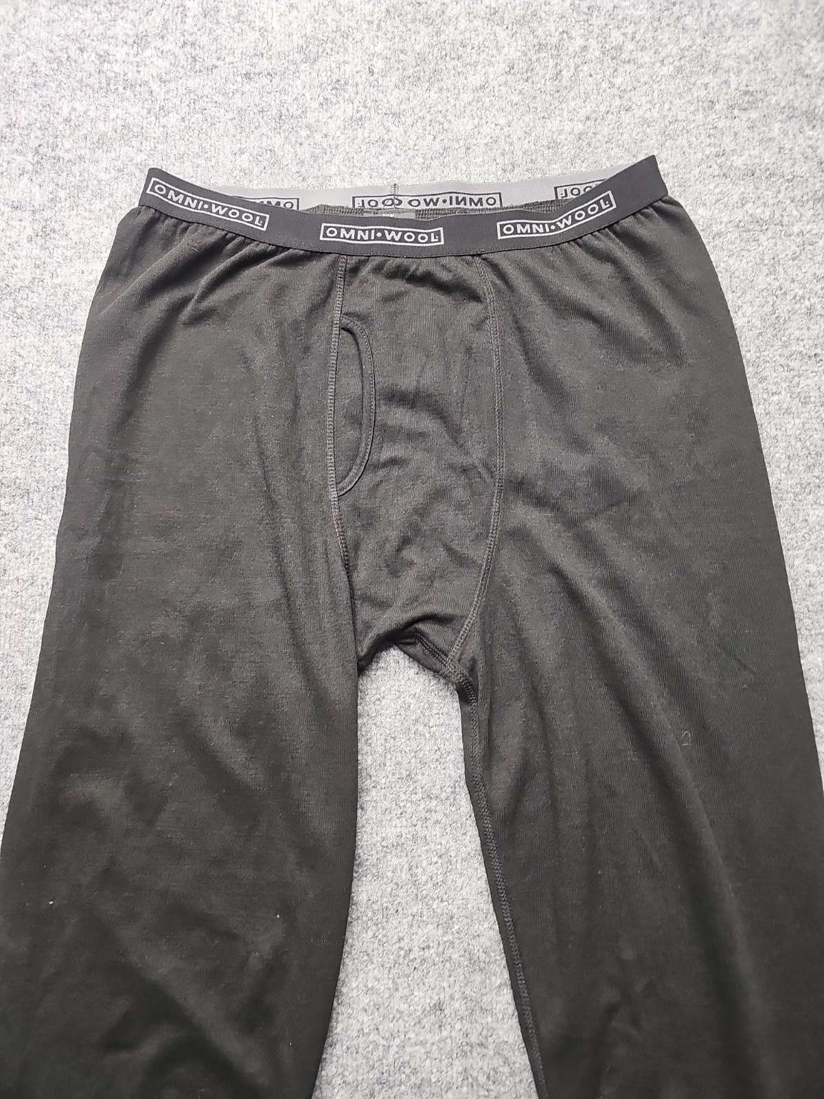 Omni-Wool Long Johns Mens “Size XXL” Black Thermal Base Layer Underwear Bottoms