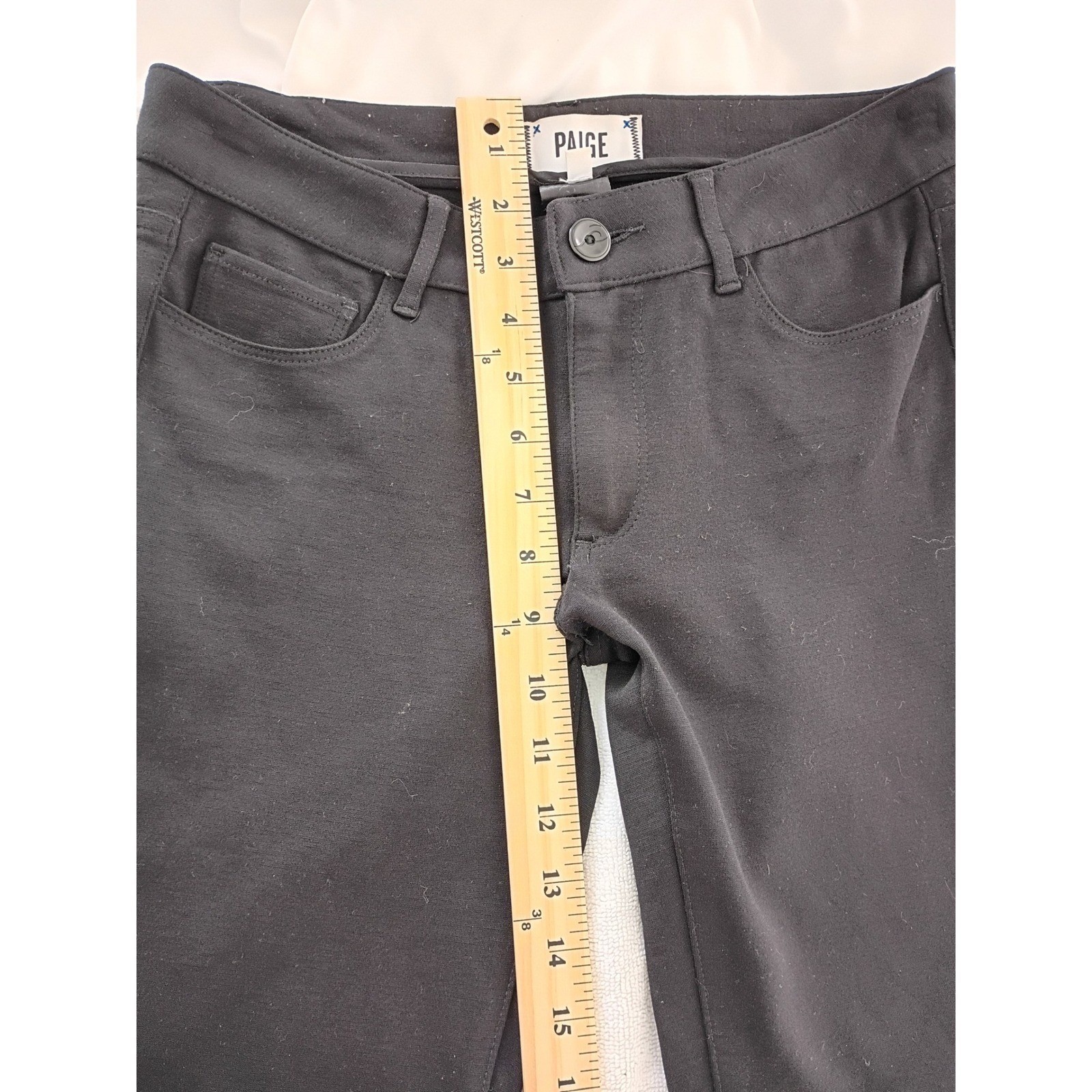 PAIGE Peg Super Skinny Black Jegging Style Pants Womens 27