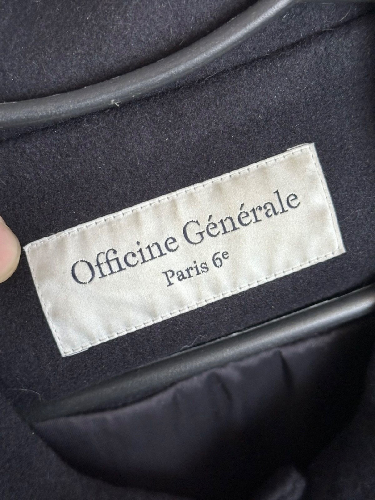 Officine Generale Paris Wool Navy Blue Vasco Jacket Size Large Men’s