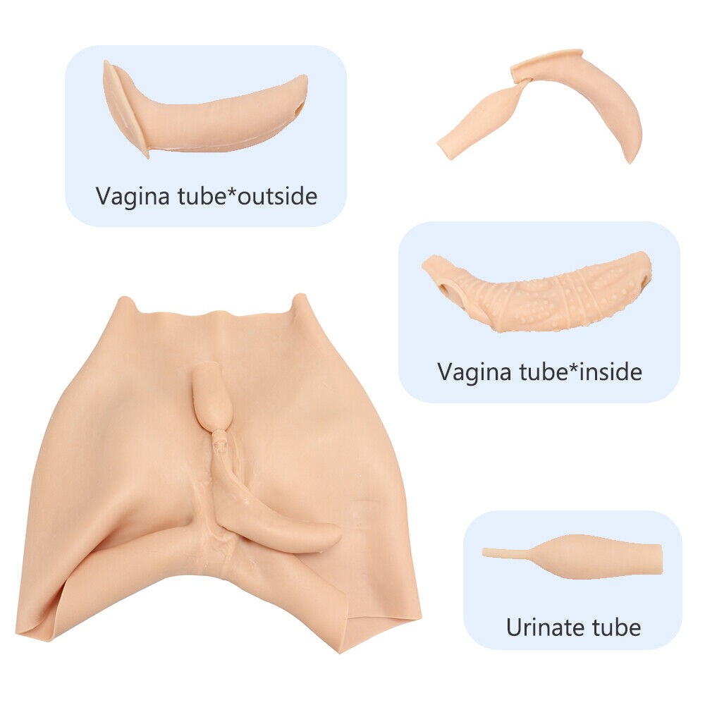 Silicone Panty Plump Hips Underwear Fake Vagina Pant Plump Buttocks Crossdresser