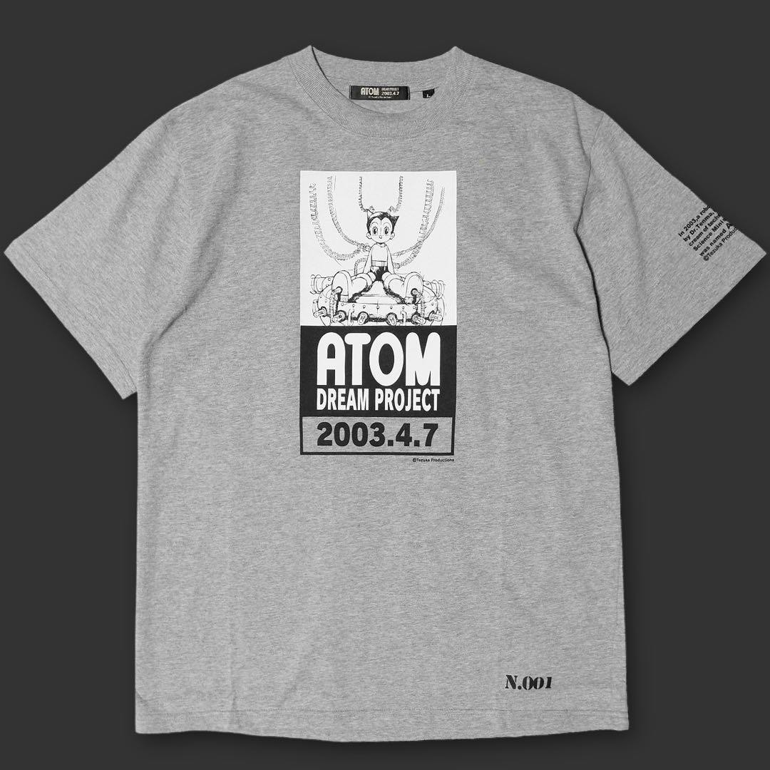 Astro Boy ATOM 2003 Countdown Print T-Shirt Gray Short Sleeve Size L Japan Men’s