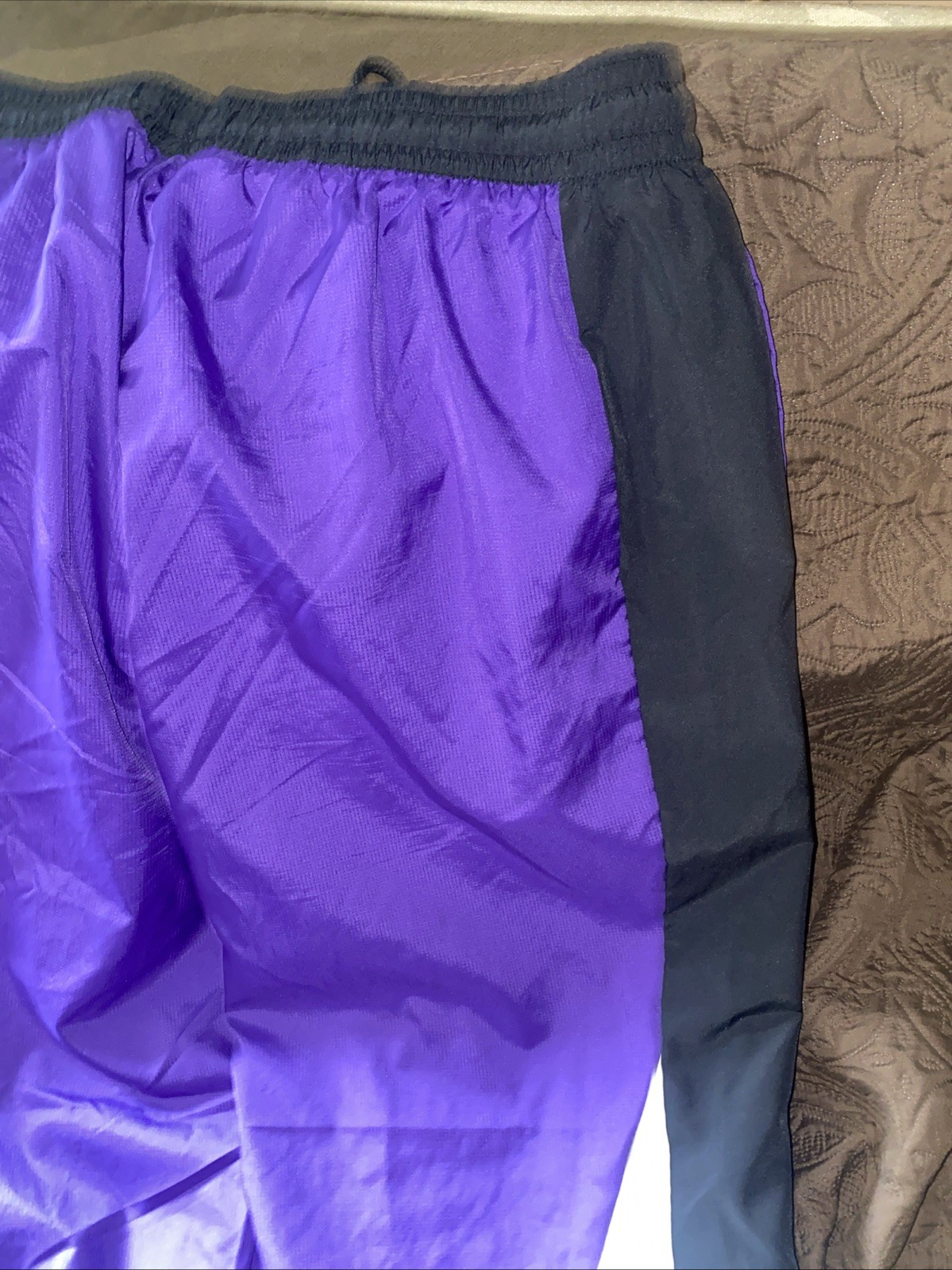 Nike Force Windbreaker Jogging Pants Size Extra Large Purple Black And White