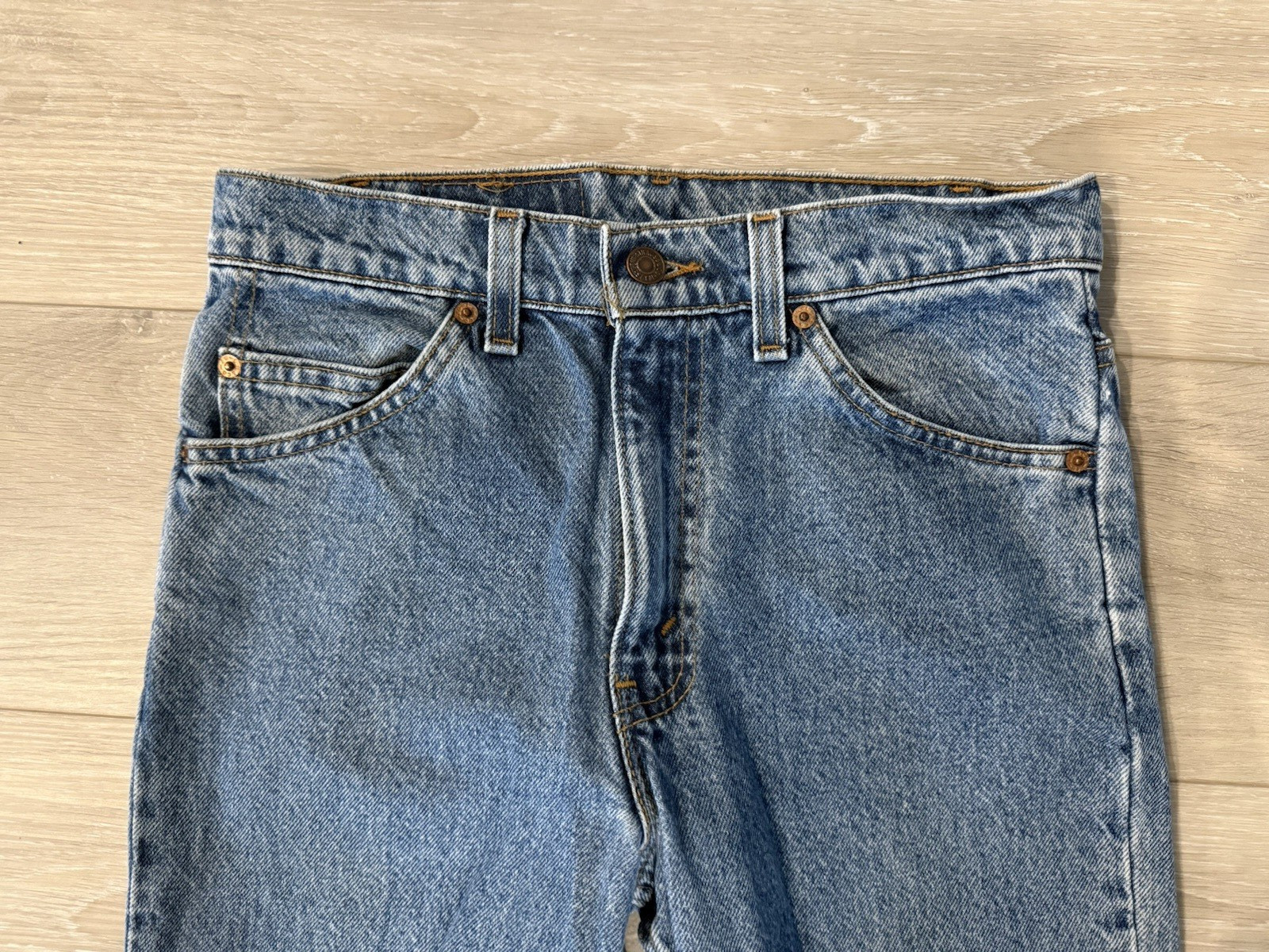 VTG Orange Tag Levi Strauss 517 Men Blue Denim Straight Leg 30W X 30L