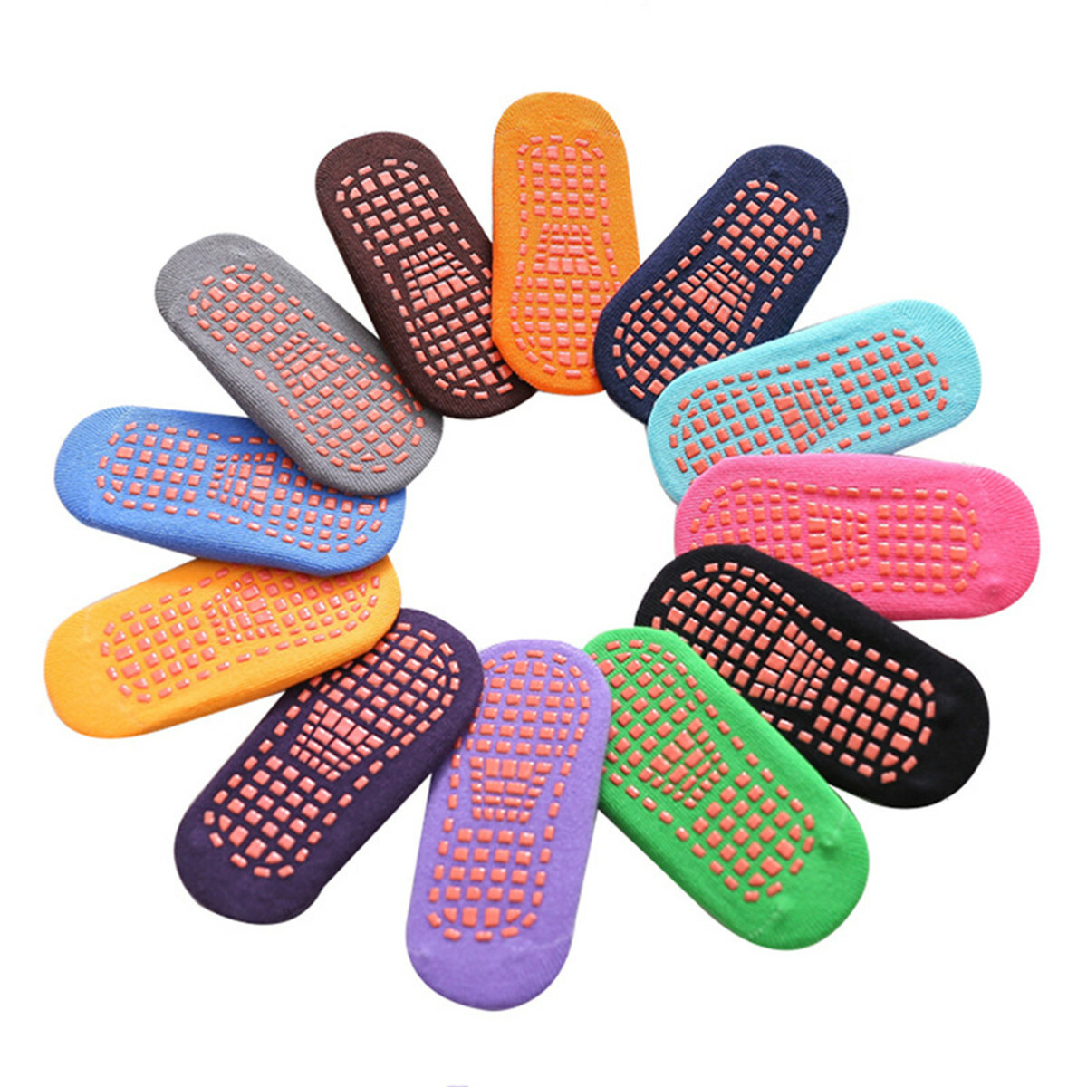 10 Pairs Pure Cotton Anti-slip Non Skid Baby Toddlers Grips Floor Walking Socks