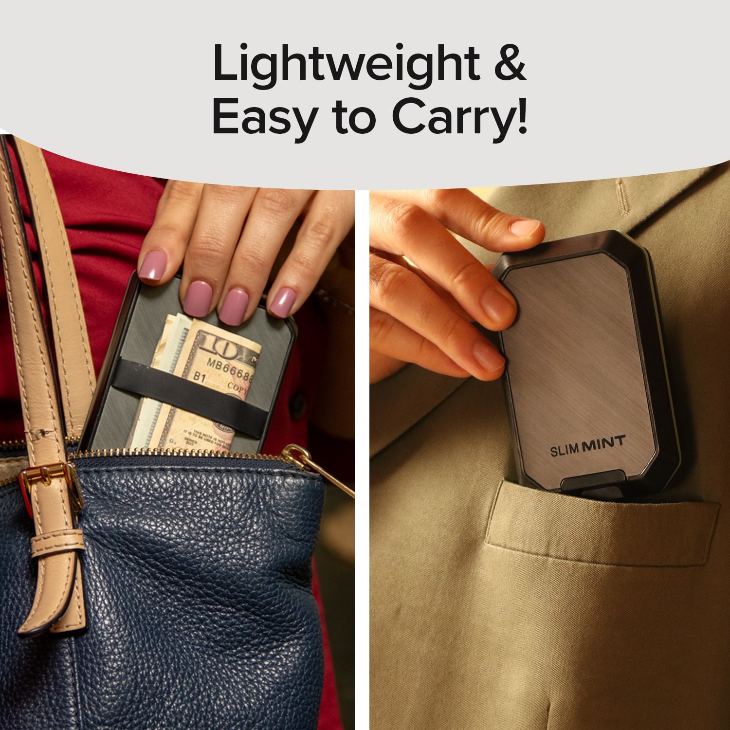 Slim Mint Wallet 2 Pack, Ultra-Thin RFID-Blocking, AS-SEEN-ON-TV, ID Theft