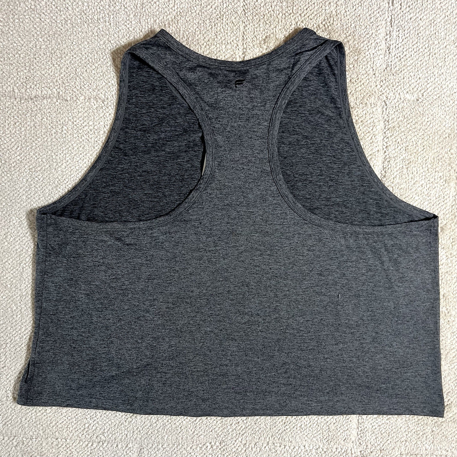 Fabletics Plus Size Tank Top 3X Grey Mesh Racerback Activewear Gym Yoga Workout