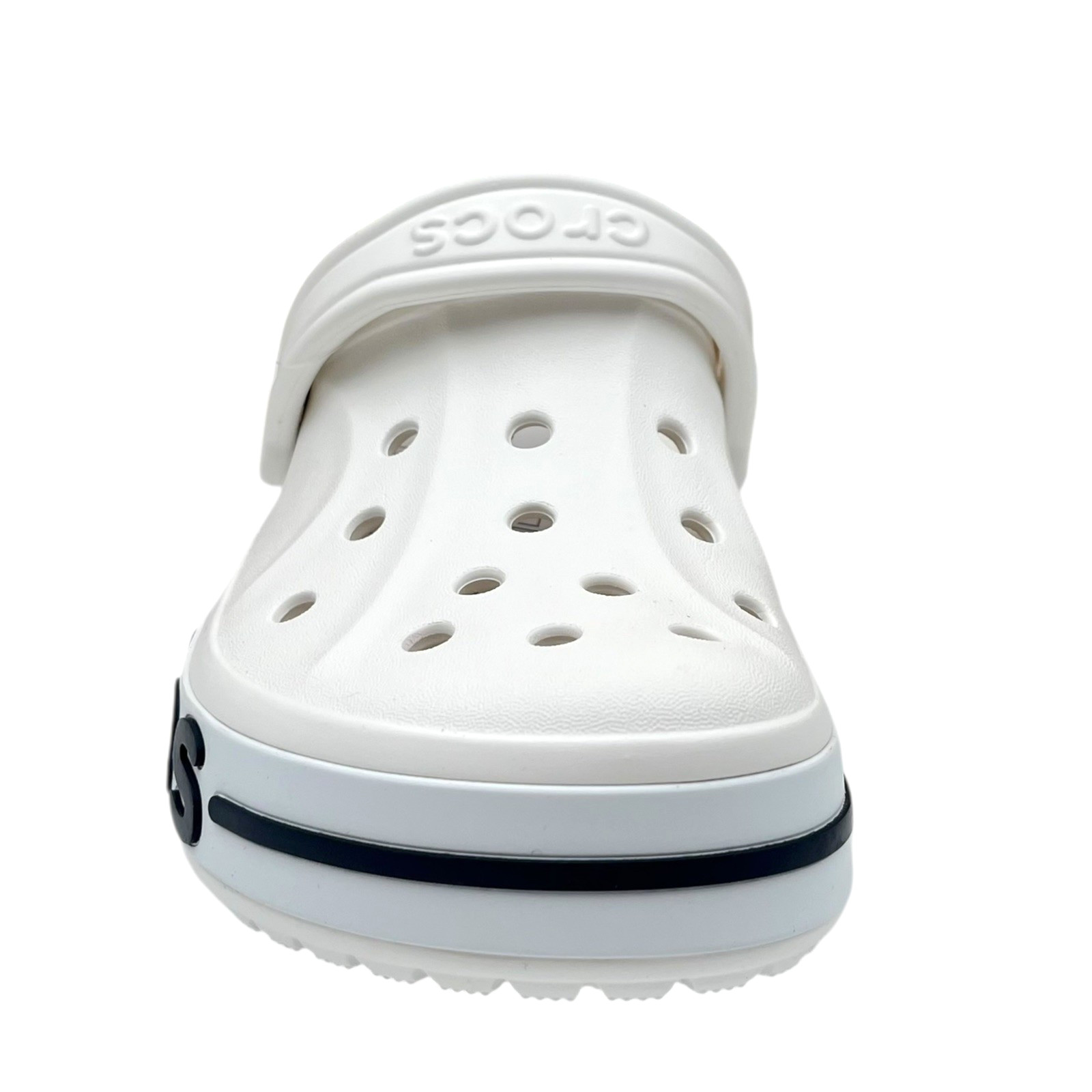 Crocs Bayaband Womens Slip-on Clogs Size 9 White Navy Water Friendly Lightweight