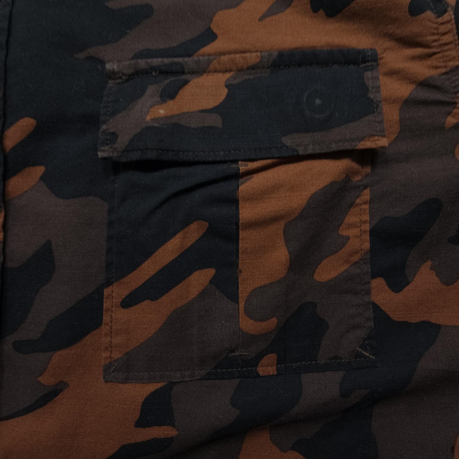 Levis Mens Shirt Large Brown Black Camo Casual Workwear Hide Hunt Outdoors Camp