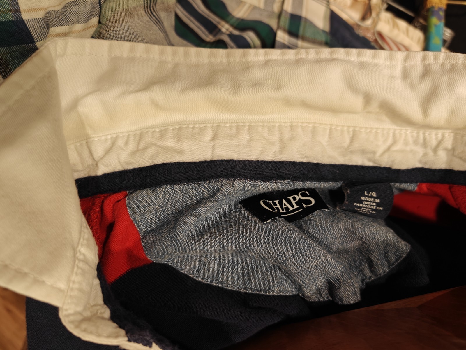 Vtg Chaps Navy And Red Classic Rugby Shirt Mens Large Colorblock 90s Y2k Preppy